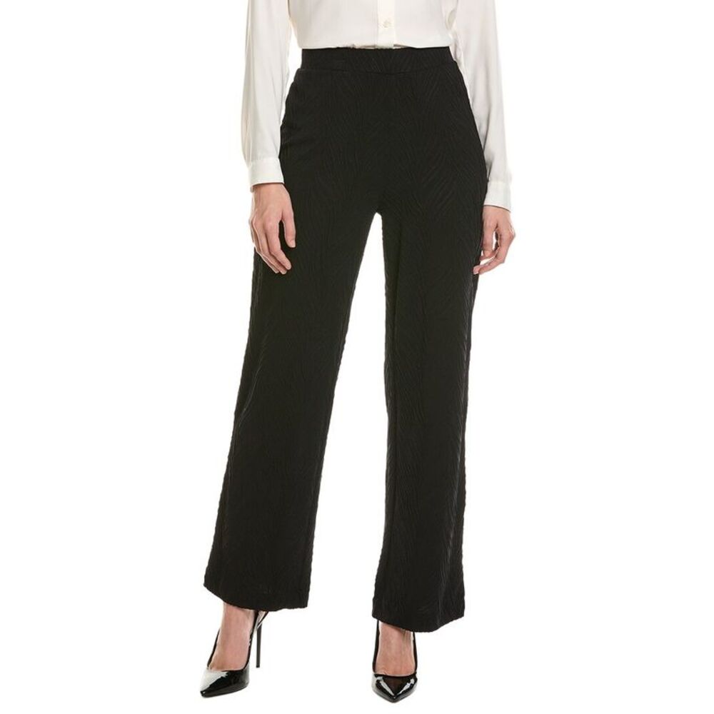 Anne Klein Womens  Solid Textured Pant, Black